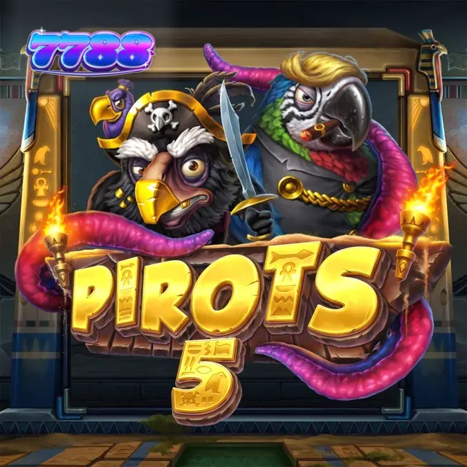 Interface colorida e dinâmica do jogo Pirots 5 com pássaros piratas e pedras preciosas